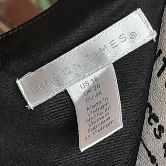 London Times Black Dress NWT - Picture 4 of 5